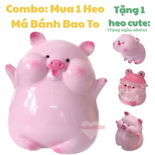   MUA 1 TẶNG 1  Heo Bánh Bao HELLO size TO cao cấp C26xD24xR21  | quà tặng,trang trí ống tiết kiệm Tiệm Heo Soda 