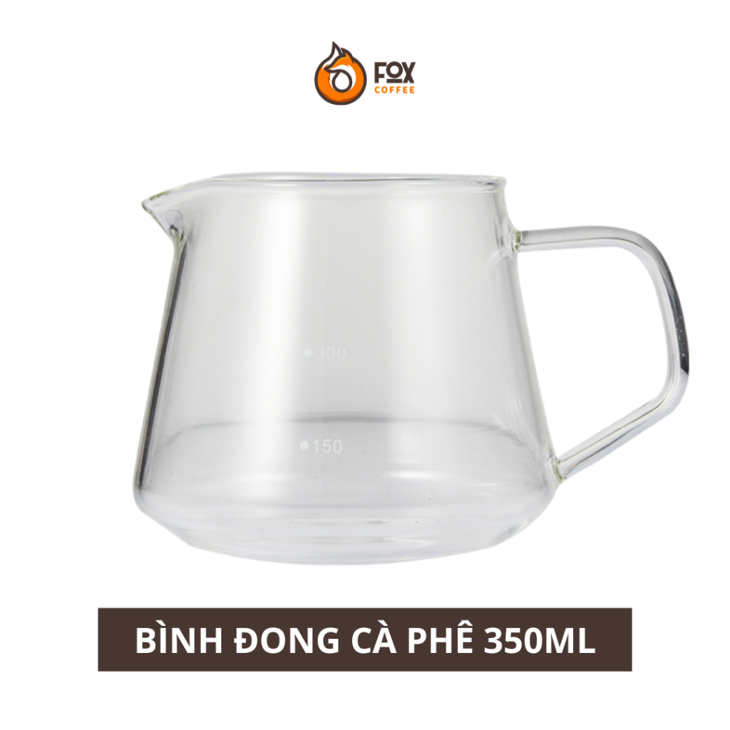 Bình Server Thủy Tinh Đong Cà Phê FOX COFFEE 350ml | Coffee Server, Sharing Pot
