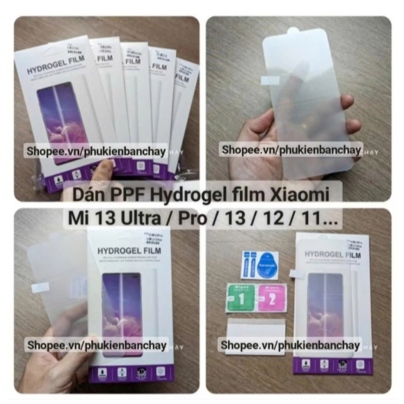 Miếng dán full màn Hydrogel film PPF Mi 17 Pro max 15 14 Ultra 13 12s 12x 12 11 10 privacy cường lực