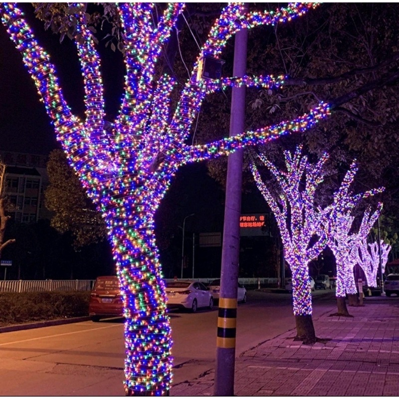 "Set Đèn Nháy Kim Cương 40M (2 Bộ), Dây Led 4 Lõi Đồng, 8 Chế Độ Đẹp Mắt cho Tiểu Cảnh Noel & Tết"