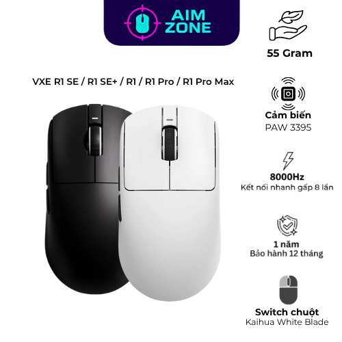 [HỎA TỐC] Chuột Gaming Không Dây VXE R1 SE+ / R1 SE / R1 Pro / R1 Pro Max - NEWSEAL - BH 12 Tháng