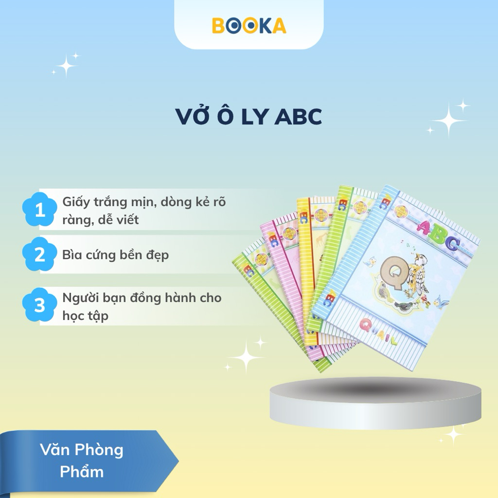 Tập học sinh 4 ô ly 96 trang cả bìa - vở ô ly ABC 10 tập