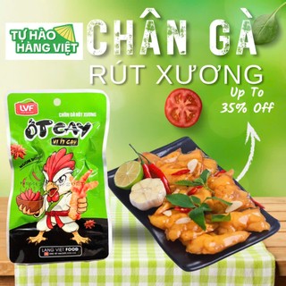 Combo 30 chiếc chân gà rút xương vị ít cay của Làng Việt Food thơm ngon dai dòn đảm bảo an toàn