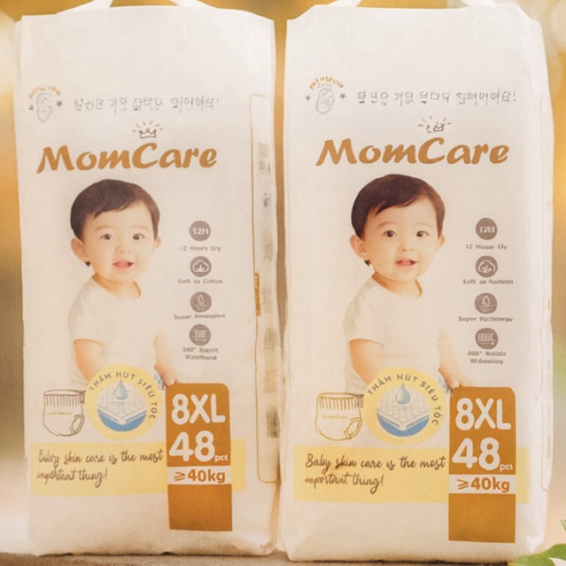 Bỉm MomCaRe bỉm siêu mềm mỏng thấm 7-1000ml đủ size S-8xl
