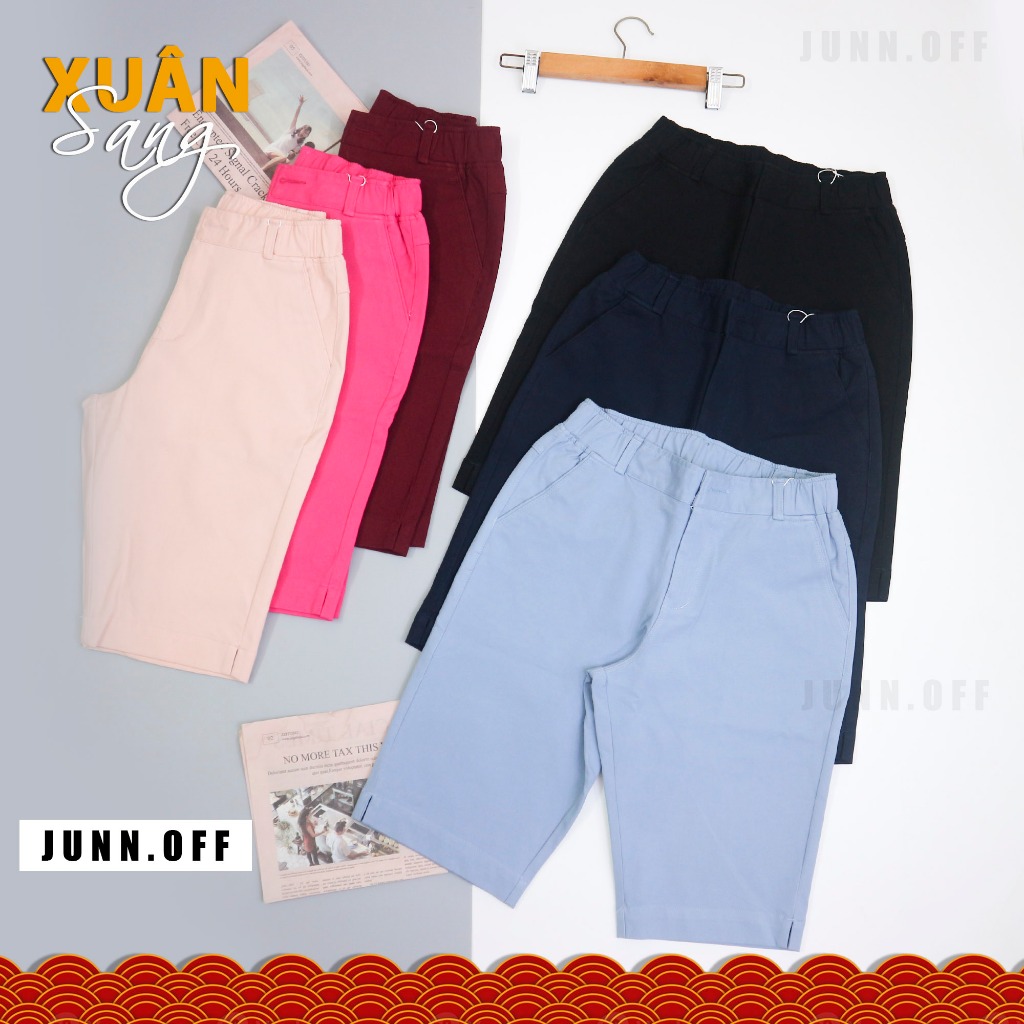 Quần Lửng Kaki Nữ Co Giãn – Zip & Nút Gài, Phù Hợp 42‑78kg, Giá Tốt, Bigsize