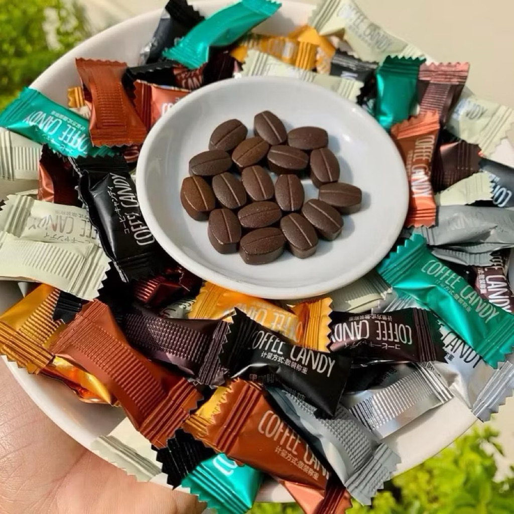Kẹo Cafe Coffee Candy Mix Vị,200g Kẹo Cafe Nguyên Chất Không Đường