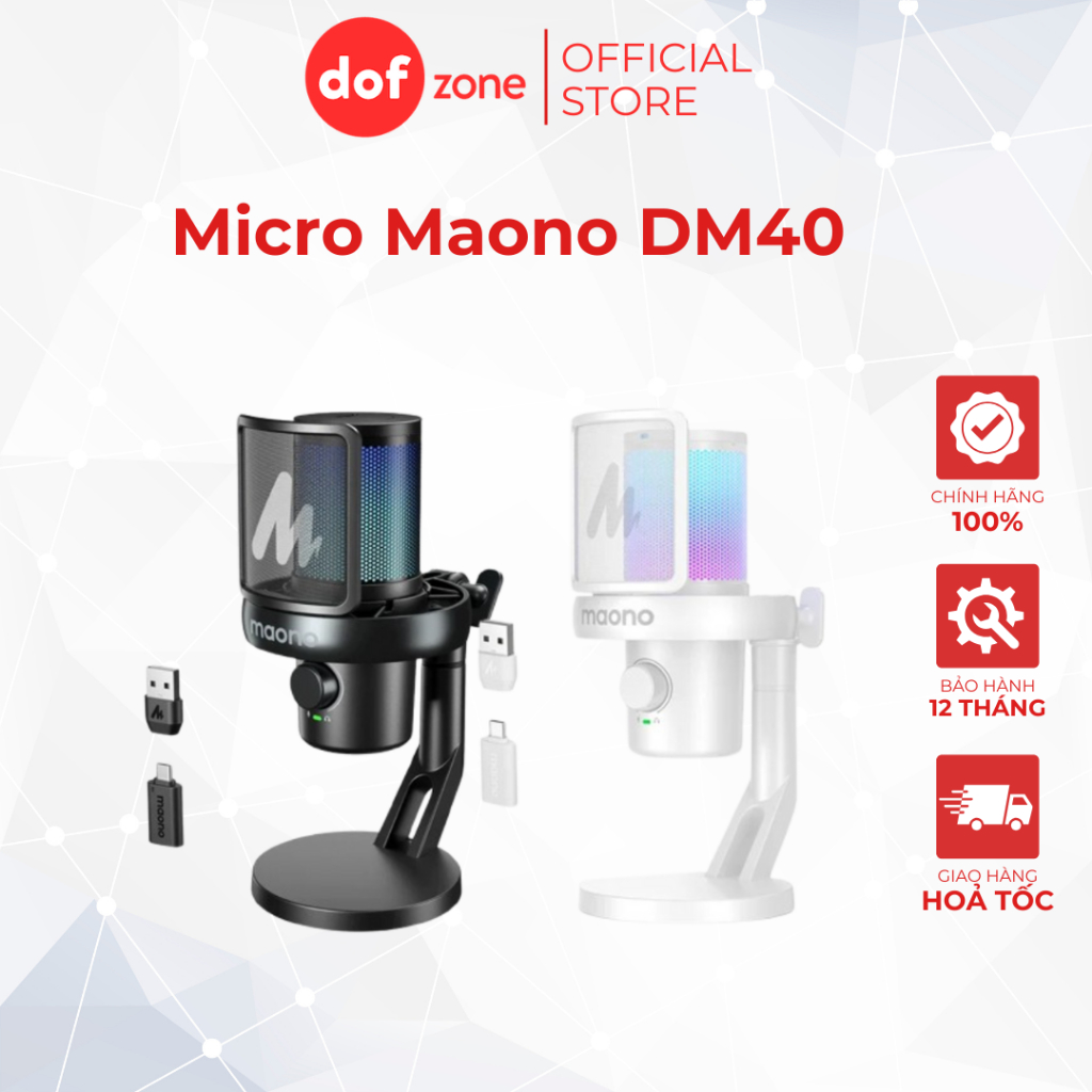 Micro Maono DM40 – Micro Thu Âm USB/XLR 2-in-1 | Hàng Chính Hãng