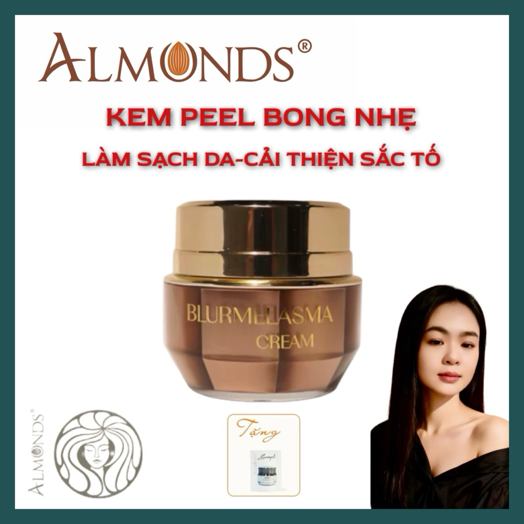 ALMONDS® Kem Piu Tái Cấu Trúc Da Hỗ Trợ Mờ Nám Sáng Mịn Da 20g. Giúp Làm Đều Màu Da Và Trẻ Hoá Da.