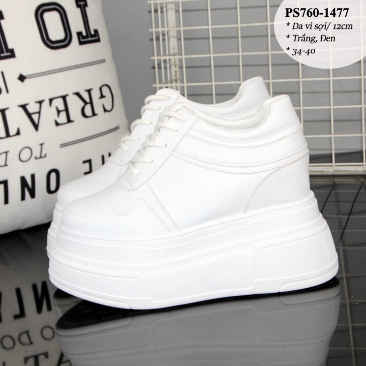 Giày Nữ Dáng Thể Thao Đế Độn Siêu Cao 12CM PS760-1477