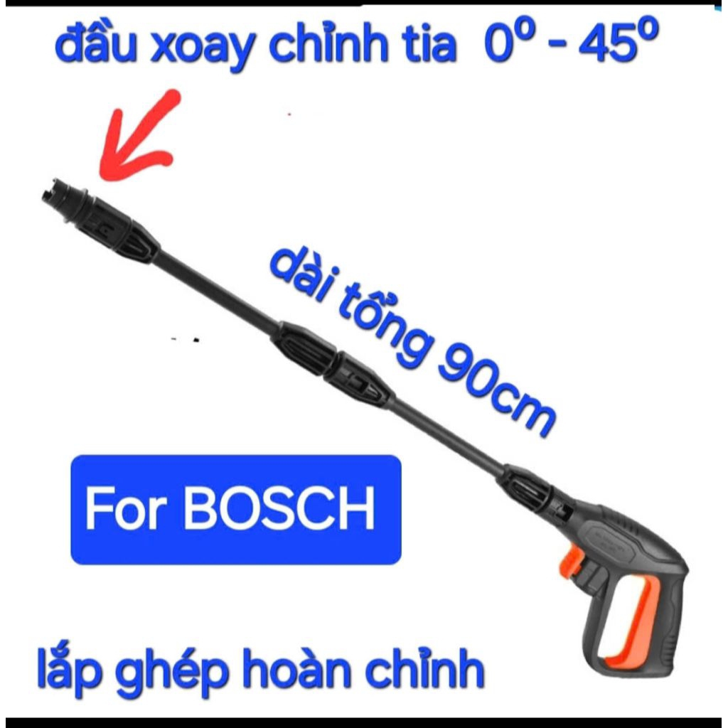 súng rửa XE cho máy rửa xe bosch, súng xịt rửa áp lực bosch