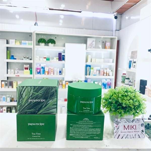 [XT] Toner pad tràm trà tea tree control pad xanh lá papa recipe Miki