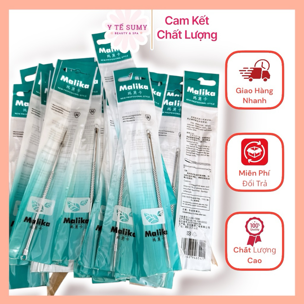 Combo 50 Cây kim maika nặn mụn loại tốt - kim Maika,Que Nặn Mụn Malika Inox 304 Chính Hãng Nhật Bản
