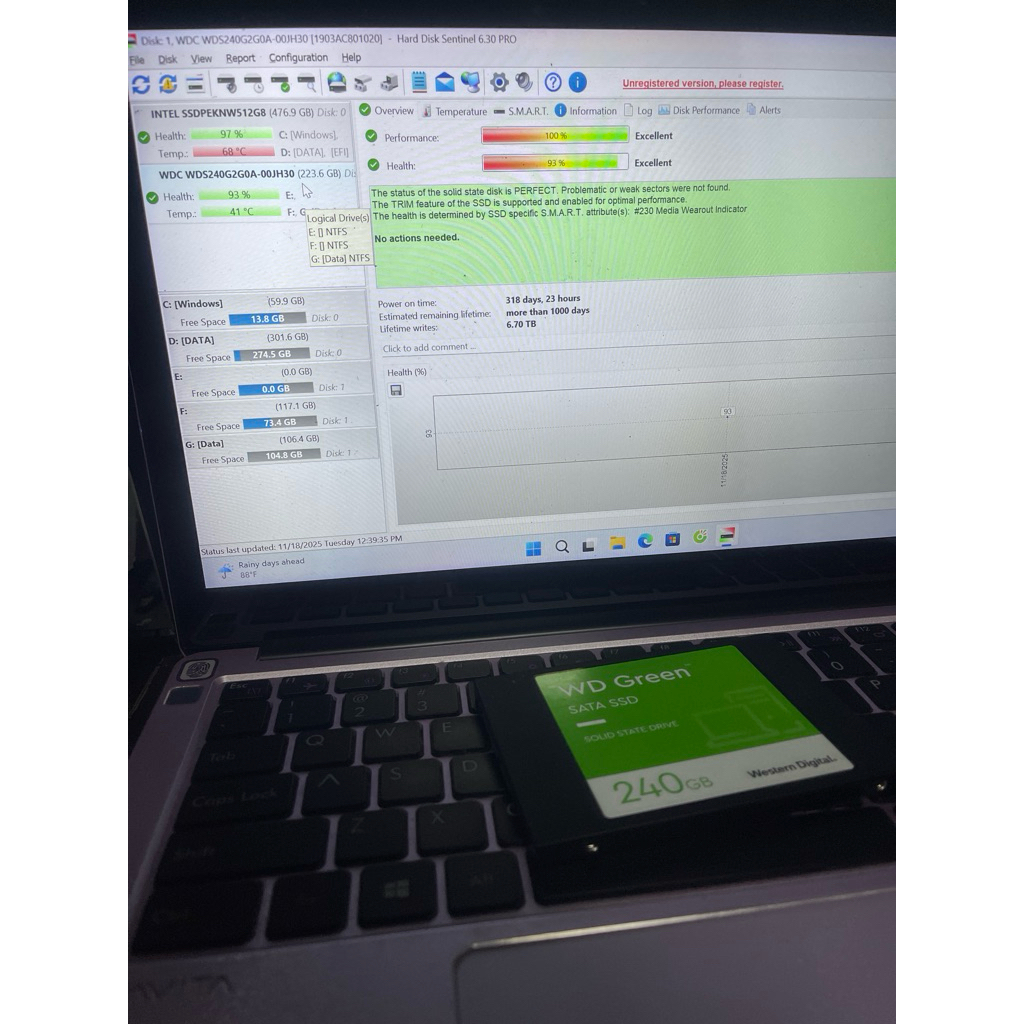 ổ cứng ssd 240gb wd green chính hãng