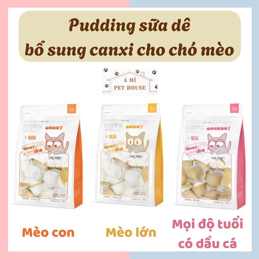 Pudding sữa dê bổ sung canxi dành cho thú cưng (15g/viên)