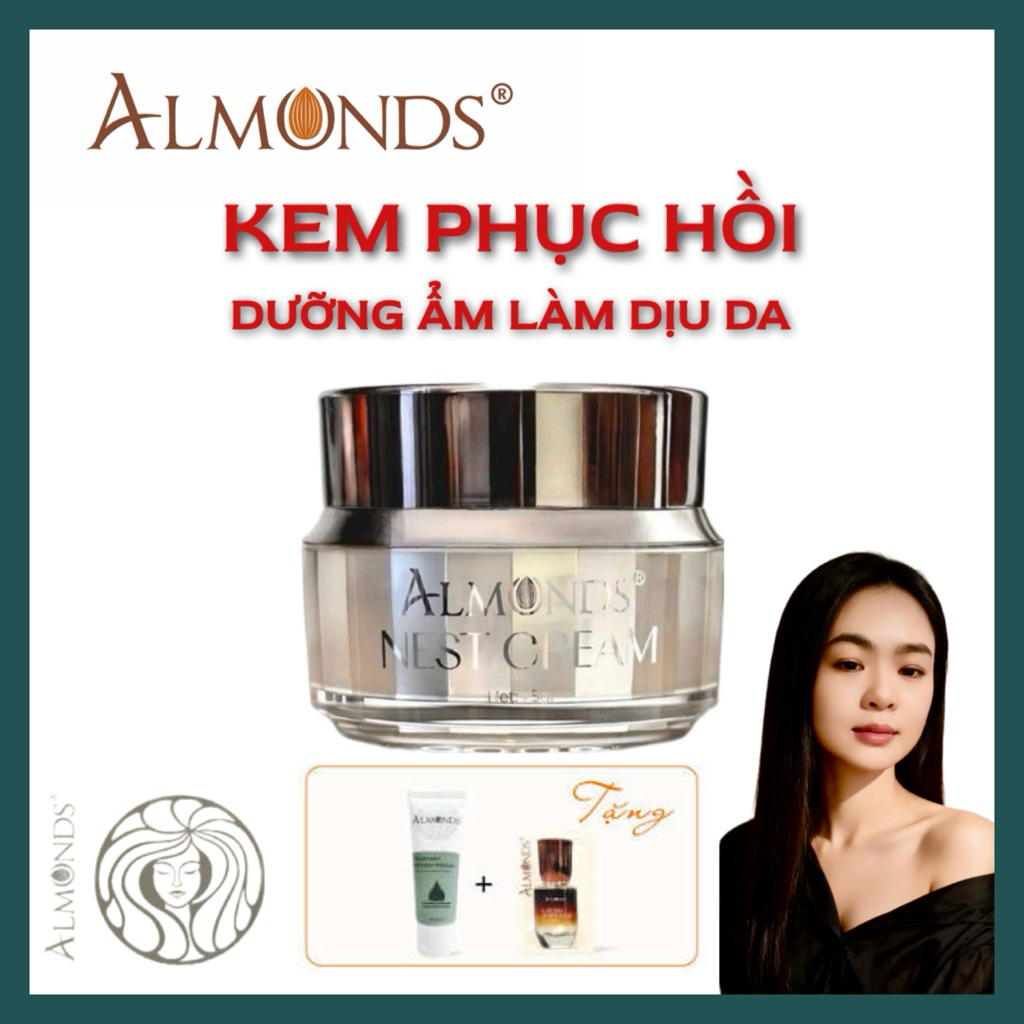 ALMONDS® Kem Dưỡng Phục Hồi và Làm Dày Da Almonds.