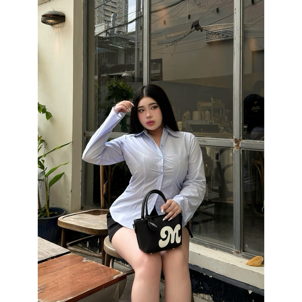 BEOS BIGSIZE, SƠ MI TAY DÀI CHIẾT EO BIGSIZE NỮ NỊNH DÁNG CHO NÀNG TIỂU THƯ, CÔNG SỞ