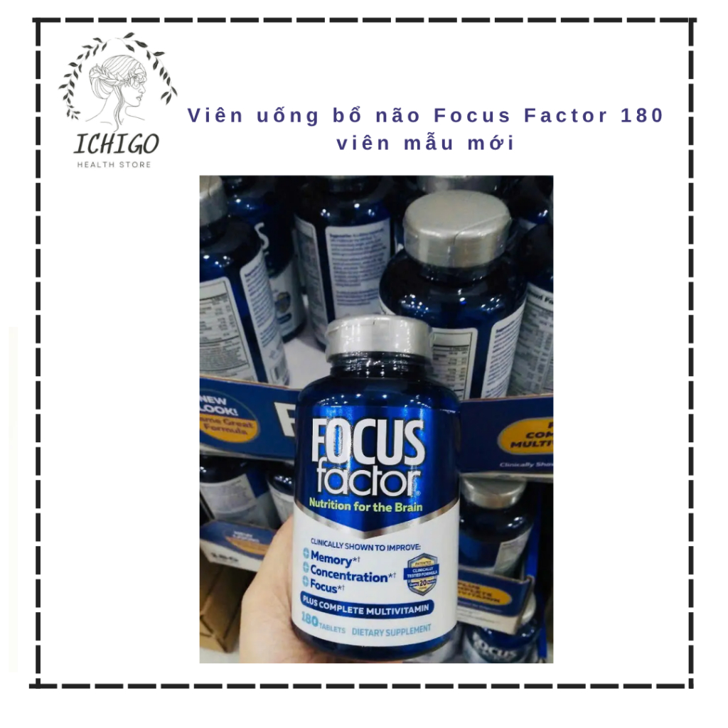 Viên bổ não Focus Factor 180 viên của Mỹ mẫu mới