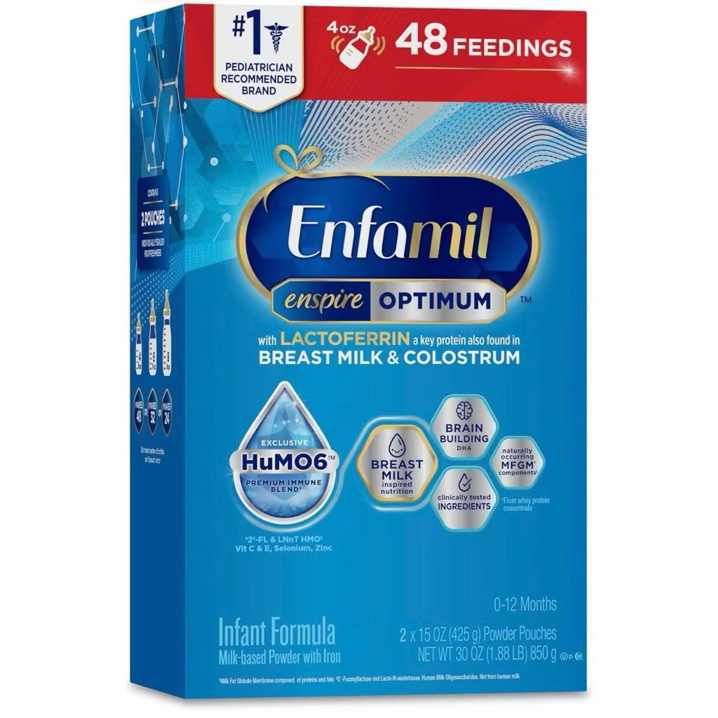 Sữa Enfamil Enspire Optimum Mỹ Hộp Giấy 850g - Hàng Nội địa Mỹ