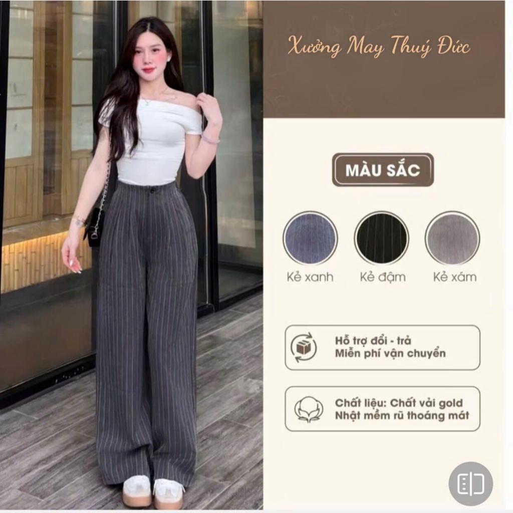 Quần Suông Ống Rộng Cạp Liền Chun Sau Chất Liệu Gold Mịn Rũ, Có 2 Chiều Dài 93Cm Và 100Cm | BigBuy360 - bigbuy360.vn