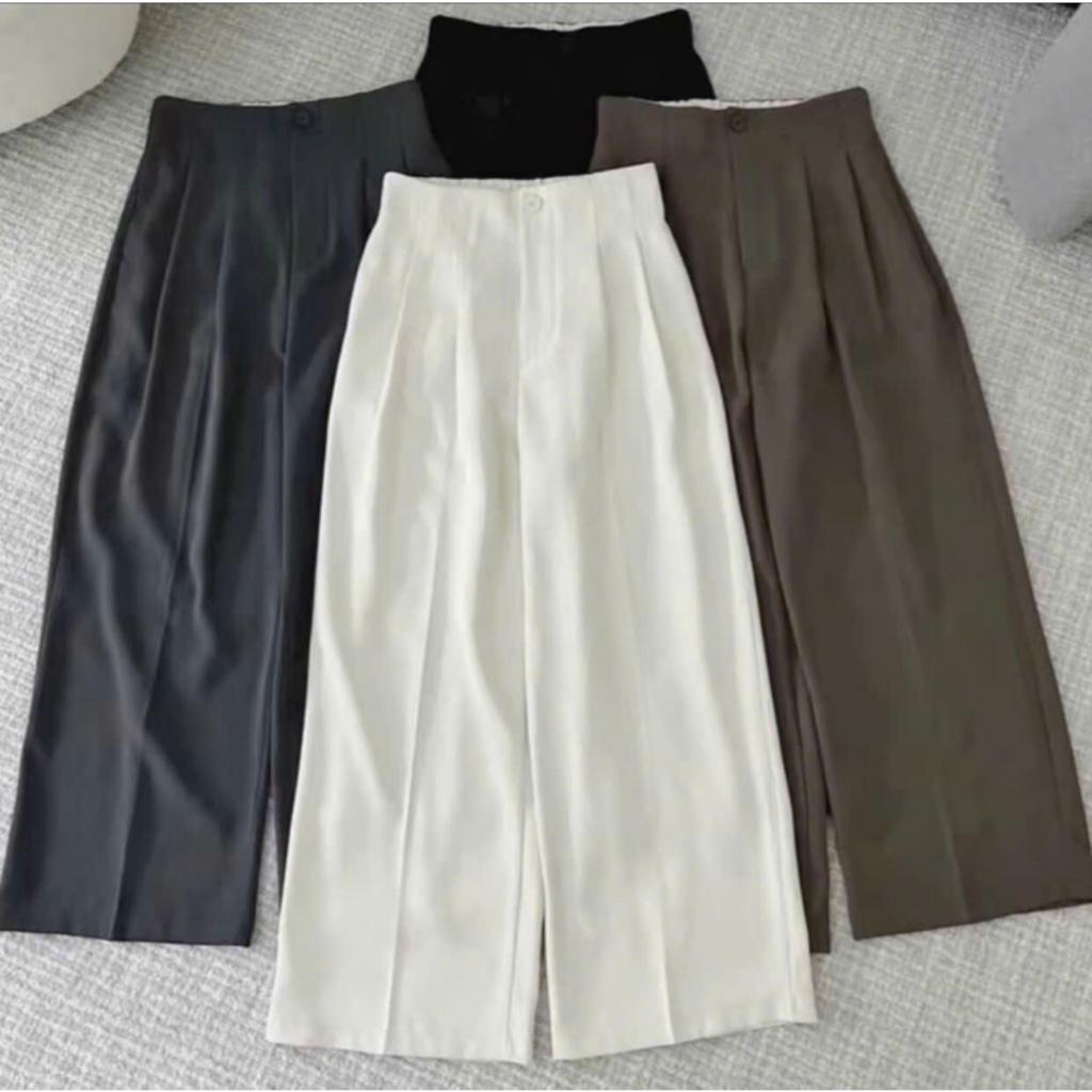 Quần Suông Ống Rộng Cạp Liền Chun Sau Chất Liệu Gold Mịn Rũ, Có 2 Chiều Dài 93Cm Và 100Cm | BigBuy360 - bigbuy360.vn