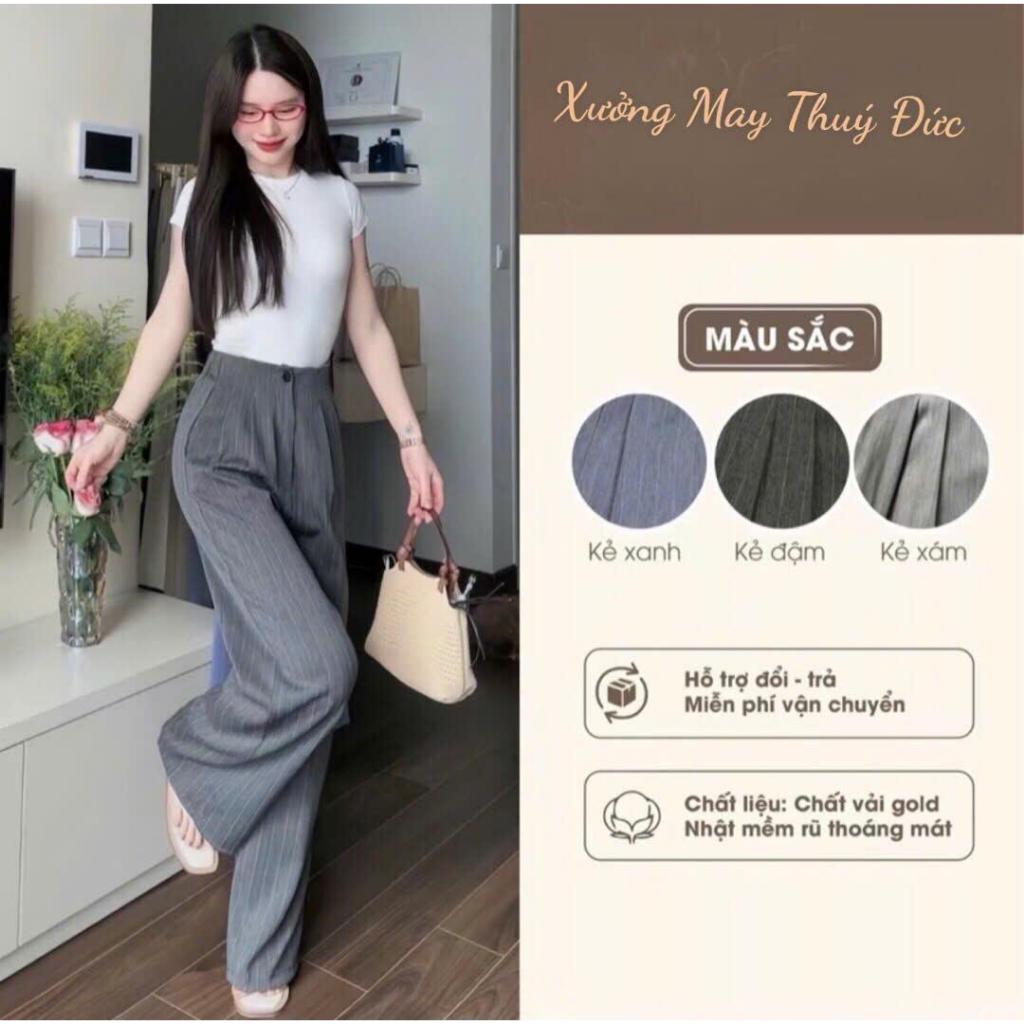 Quần Suông Ống Rộng Cạp Liền Chun Sau Chất Liệu Gold Mịn Rũ, Có 2 Chiều Dài 93Cm Và 100Cm | BigBuy360 - bigbuy360.vn