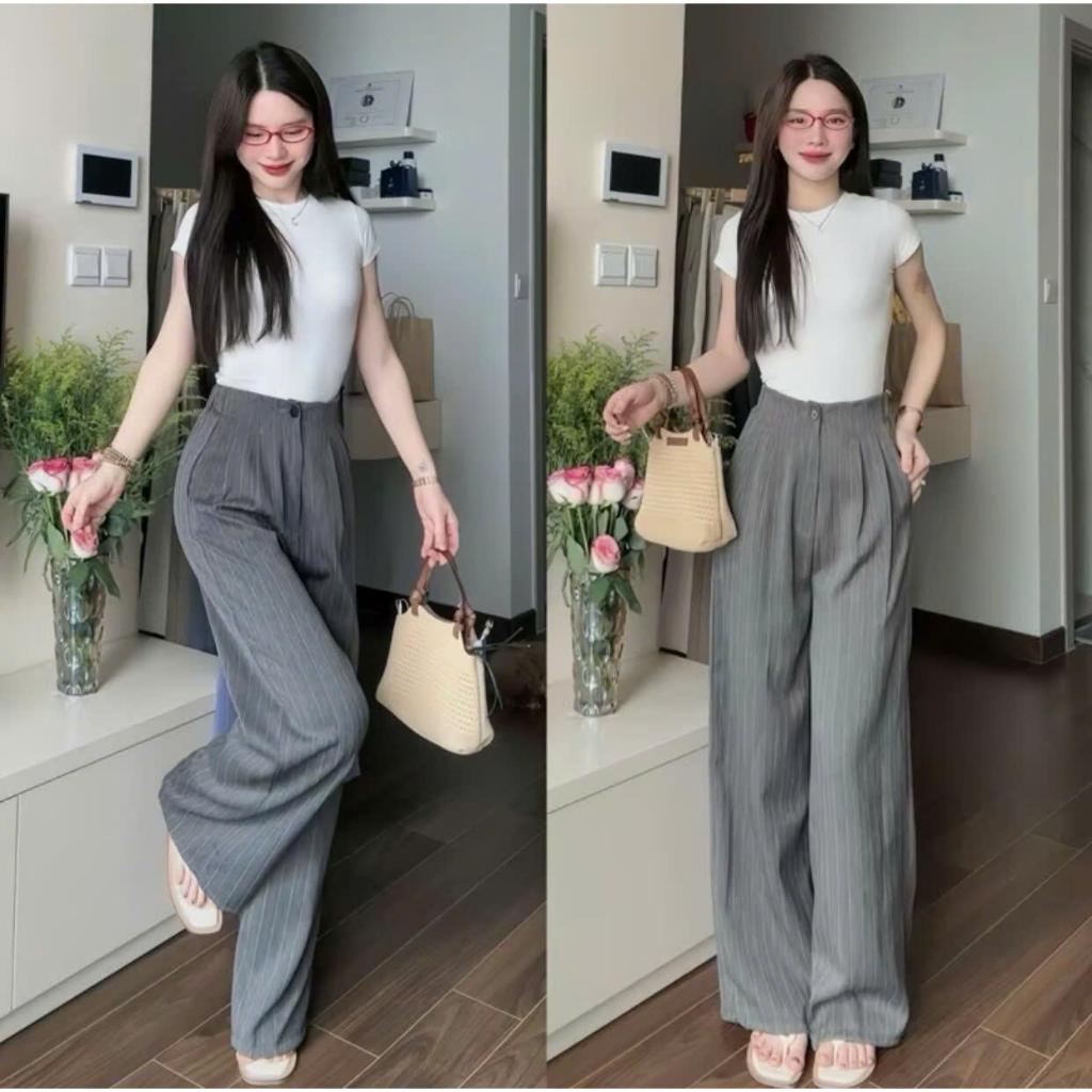 Quần Suông Ống Rộng Cạp Liền Chun Sau Chất Liệu Gold Mịn Rũ, Có 2 Chiều Dài 93Cm Và 100Cm | BigBuy360 - bigbuy360.vn