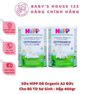   Chính Hãng  Sữa Bột Hipp Dê Organic Đạm A2 Đức | Sữa Dê A2 Hữu Cơ Tăng Cân Giảm Nôn Trớ Cho Bé Từ Sơ Sinh - Hộp 400gr 