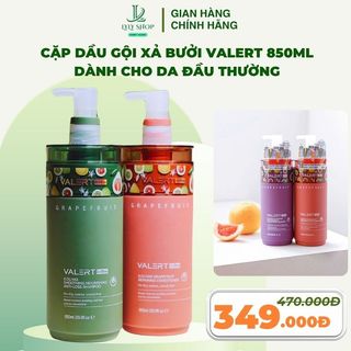  Dầu Gội Xả Bưởi Mẫu Mới VALERT GRAPEFRUIT 850ML Phục Hồi Chống Rụng Kích Mọc Tóc 
