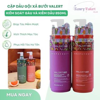  Dầu Gội Xả Bưởi Kiểm Soát Gàu Và Kiềm Dầu Mẫu Mới VALERT GRAPEFRUIT 850ML 