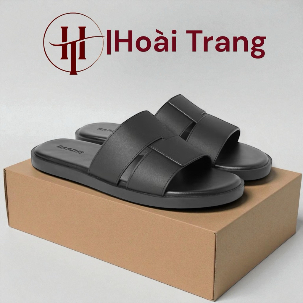 Dép da Nam cao cấp MICROFIBER Hoài Trang thời cho phái mạnh