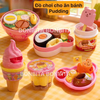  Đồ Chơi Cho Ăn Bánh Pudding Dâu Tây – Bộ Đồ Chơi Giáo Giục Nhập Vai Làm Bánh Vui Nhộn Kích Thích Sáng Tạo Cho Bé 