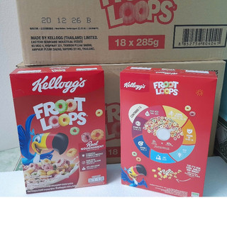   date 12 2026  NGŨ CỐC 285gram DINH DƯỠNG  BÁNH ĂN SÁNG KELLOGG'S FROOT LOOPS 285G 