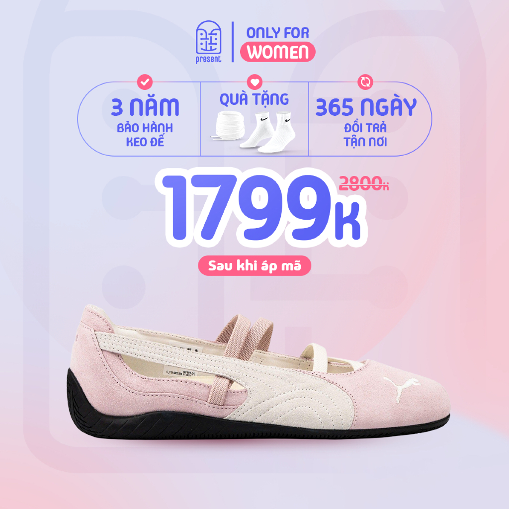 Giày Puma Speedcat Ballet 'Pink White' chính hãng, Puma Búp Bê Hồng real fullbox Present Only For Wo
