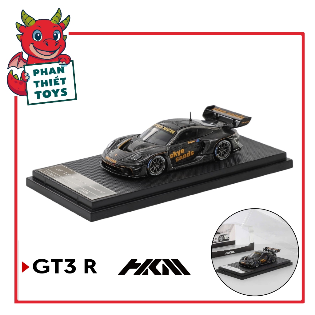 Mô hình xe Porsche 911 (992) GT3 R Rennsport with Brumos Wing tỉ lệ 1:64 HKM OT64451