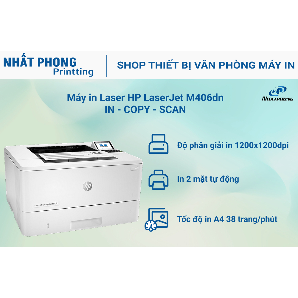 Máy in HP LaserJet Enterprise M406DN