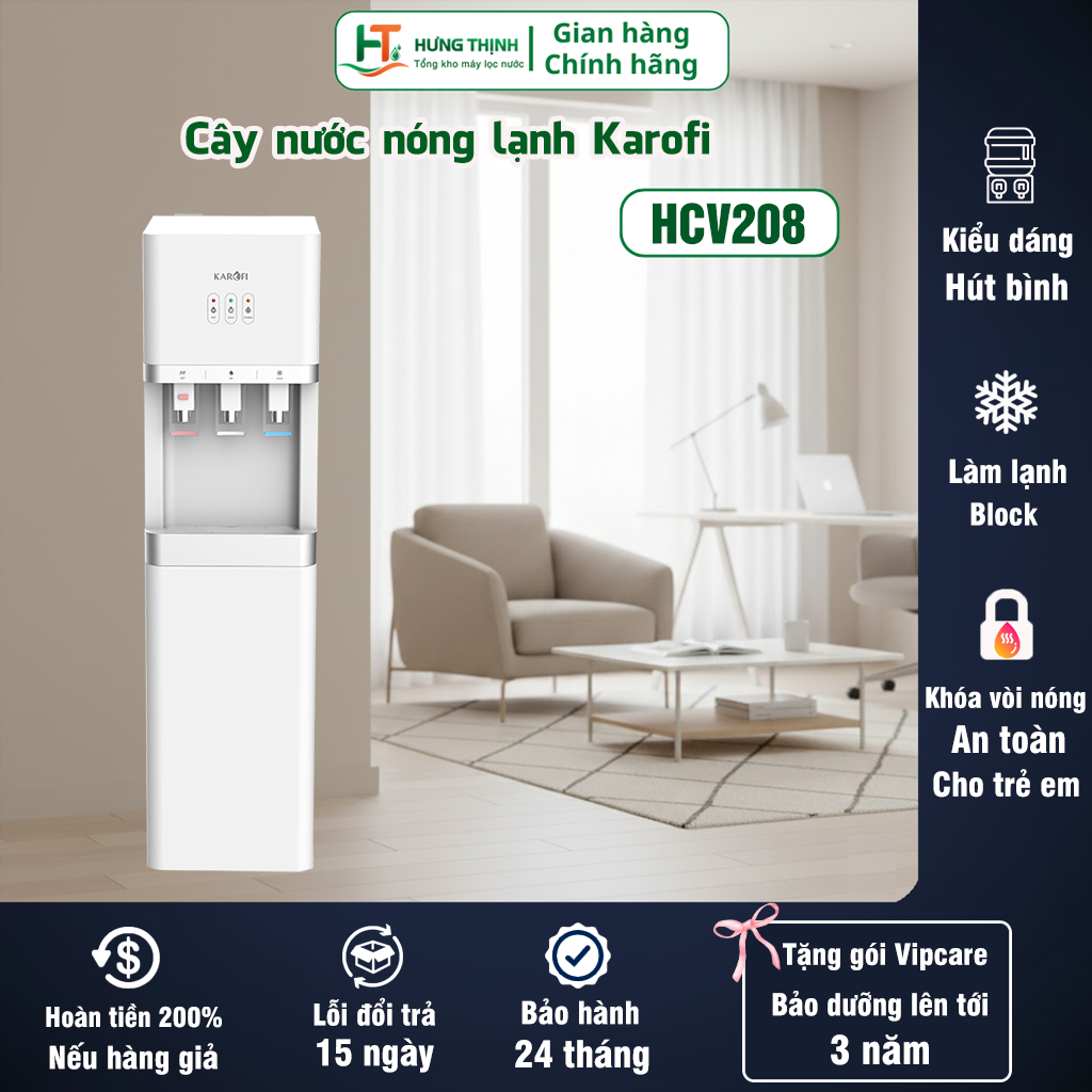 Cây Nước Nóng Lạnh Nguội Karofi HCV208 Nước Sạch, Lạnh Sâu Công Nghệ Hiện Đại