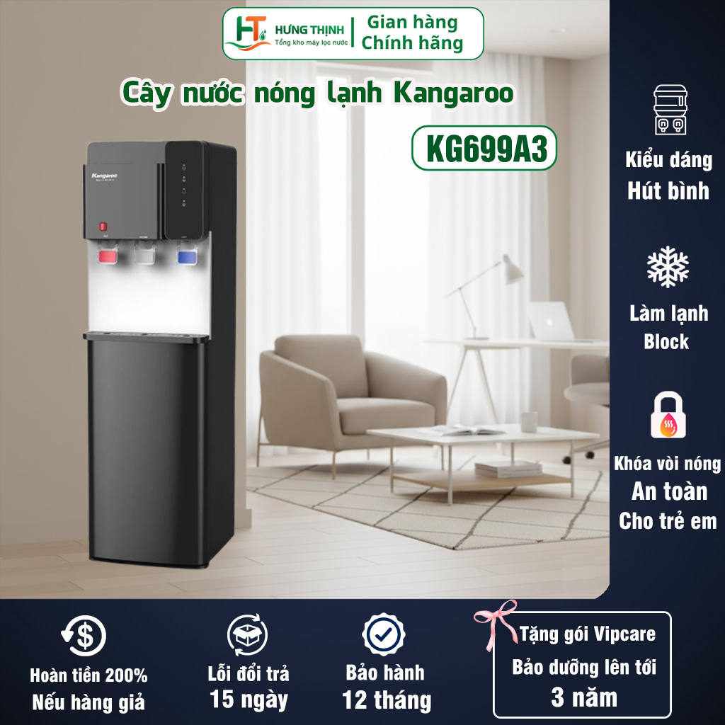 Cây Nước Nóng Lạnh Kangaroo KG699A3 Thiết Kế Sang Trọng Hiện Đại