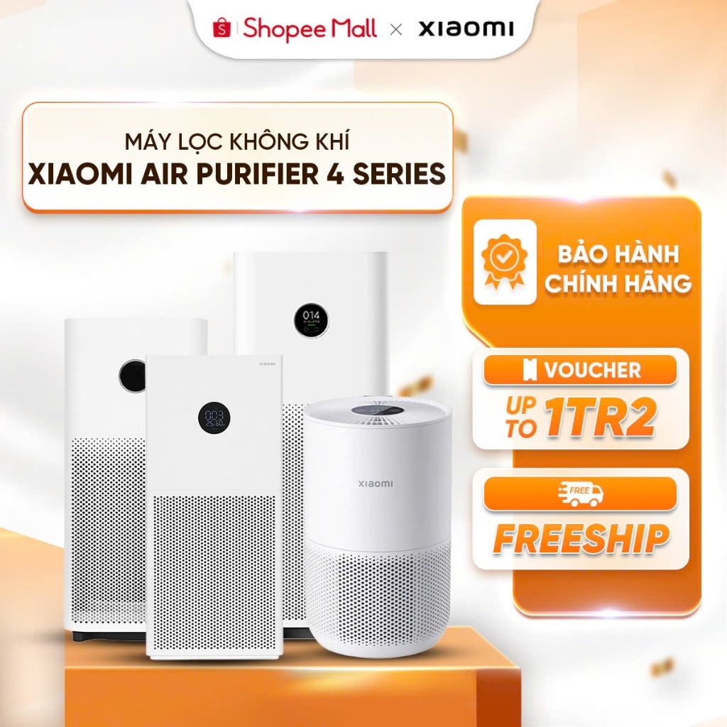 Máy Lọc Không Khí Xiaomi Mi Air Purifier Series 4 Compact/ 4 Lite/ Gen 4/ 4 Pro - Bảo hành chính hãng 12 Tháng