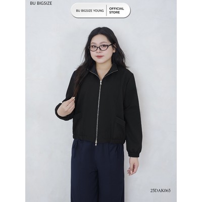 Áo khoác cổ trụ khóa dọc BIGSIZE (55kg đến 95kg) – 25DAK065 - [BU Bigsize Young]
