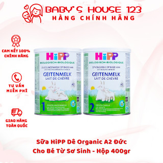   Chính Hãng  Sữa Bột Hipp Dê Organic Đạm A2 Đức | Sữa Dê A2 Hữu Cơ Tăng Cân Giảm Nôn Trớ Cho Bé Từ Sơ Sinh - Hộp 400gr 