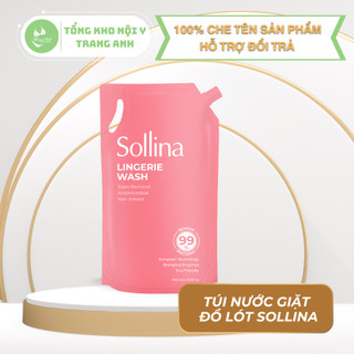  Túi 800ml Refill Nước Giặt Đồ Lót Chuyên Dụng Sollina An Toàn Vùng Kín Diệt Khuẩn Tối Ưu Khử Mùi Tốt 