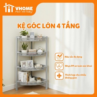  Kệ Góc Lớn 4 Tầng Nhà Tắm Kệ Bếp Kệ Chén Dĩa Nhựa Dễ Dàng Tháo Lắp Nhựa Vĩ Hưng 