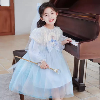Váy đầm elsa dài tay cho bé gái. Váy đầm cho bé
