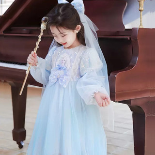 Váy đầm elsa dài tay cho bé gái. Váy đầm cho bé