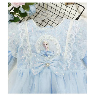 Váy đầm elsa dài tay cho bé gái. Váy đầm cho bé