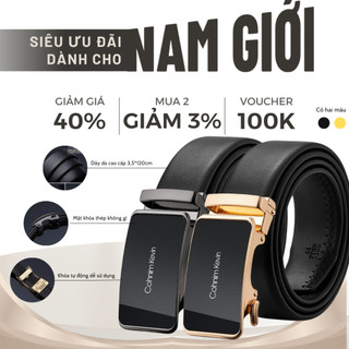Thắt lưng nam Dabaraac da cao cấp mặt mạ kim khóa tự động sang trọng lịch lãm TL83