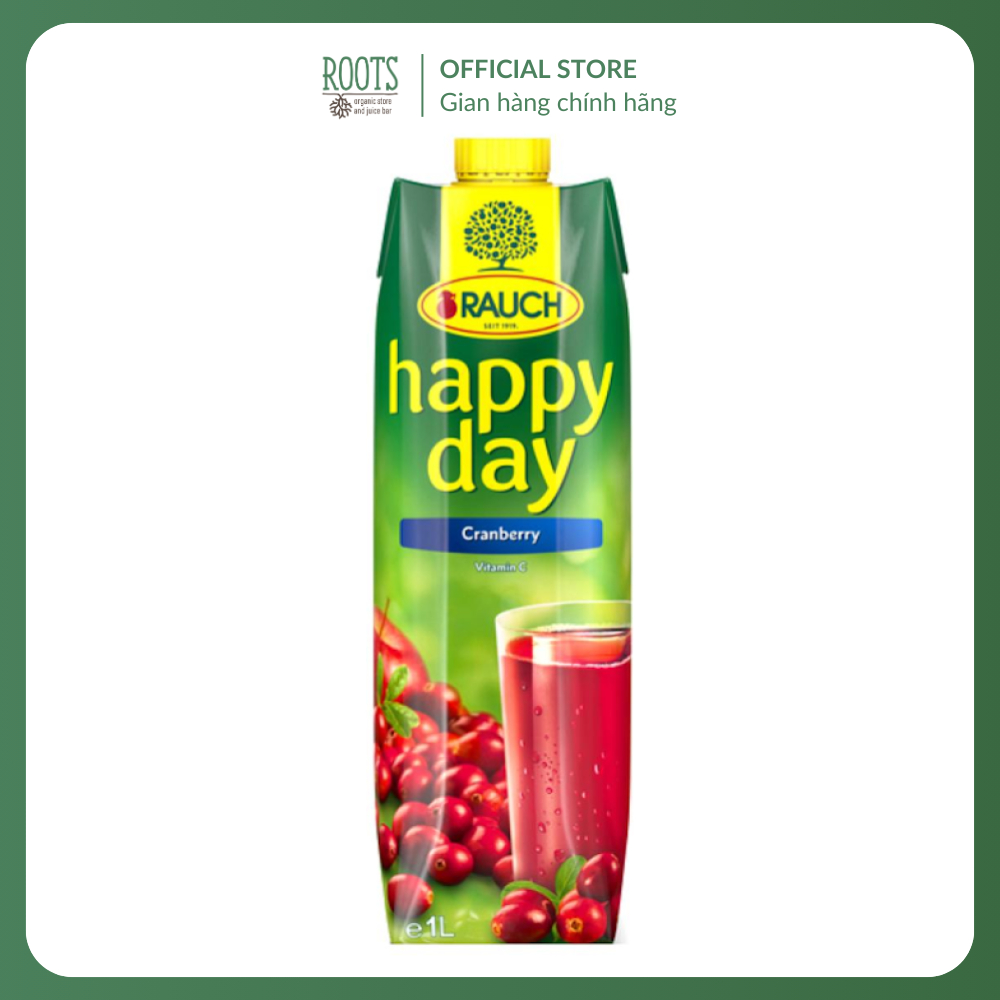 (Ship hỏa tốc) RAUCH - Nước Ép Nam Việt Quất, Happy Day, Cranberry Juice (1L)