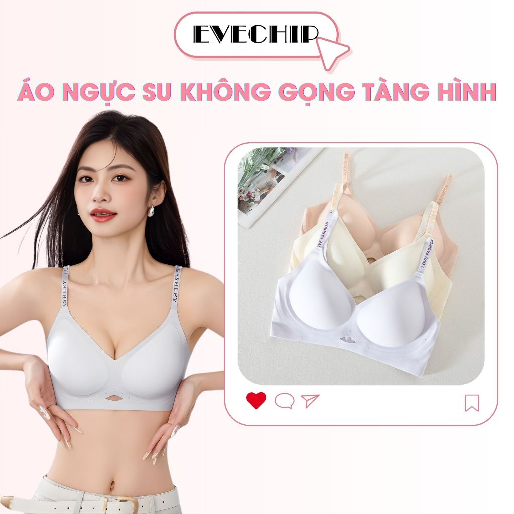 [Combo Tiết Kiệm] Combo Áo Ngực Nữ Đúc Su Không Gọng, Áo Lot Nữ Mút Mỏng Tàng Hình AMYBRA A960