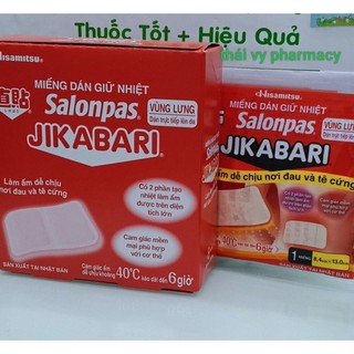 Combo Miếng Dán Giữ Nhiệt Salonpas Jakabari – Hộp Đỏ (8 Miếng)Giữ ấm nhanh – Giảm đau bụng kinh – Tiện dùng mùa lạnh