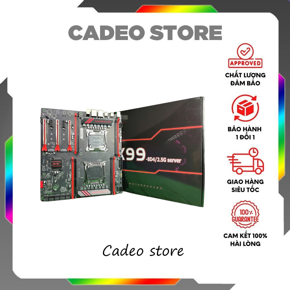 Main Jginyue / X99-8D4/2.5G / Dual Cpu / xeon V4 / Bảo Hành 36 Tháng Chính Hãng